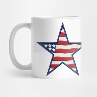 Embroidery American Star Mug